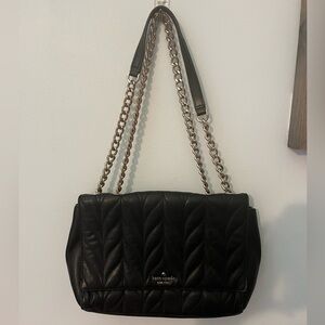 Kate Spade Black Quilted Chain Shoulder Bag
